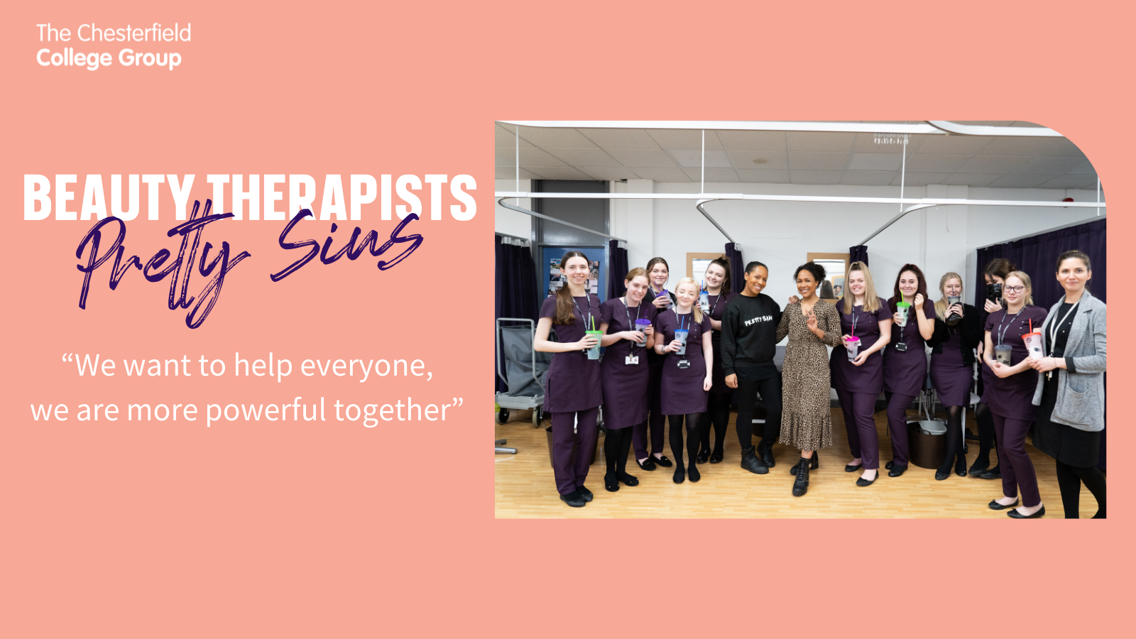 Pretty Sins, a local makeup company, visiting our students 