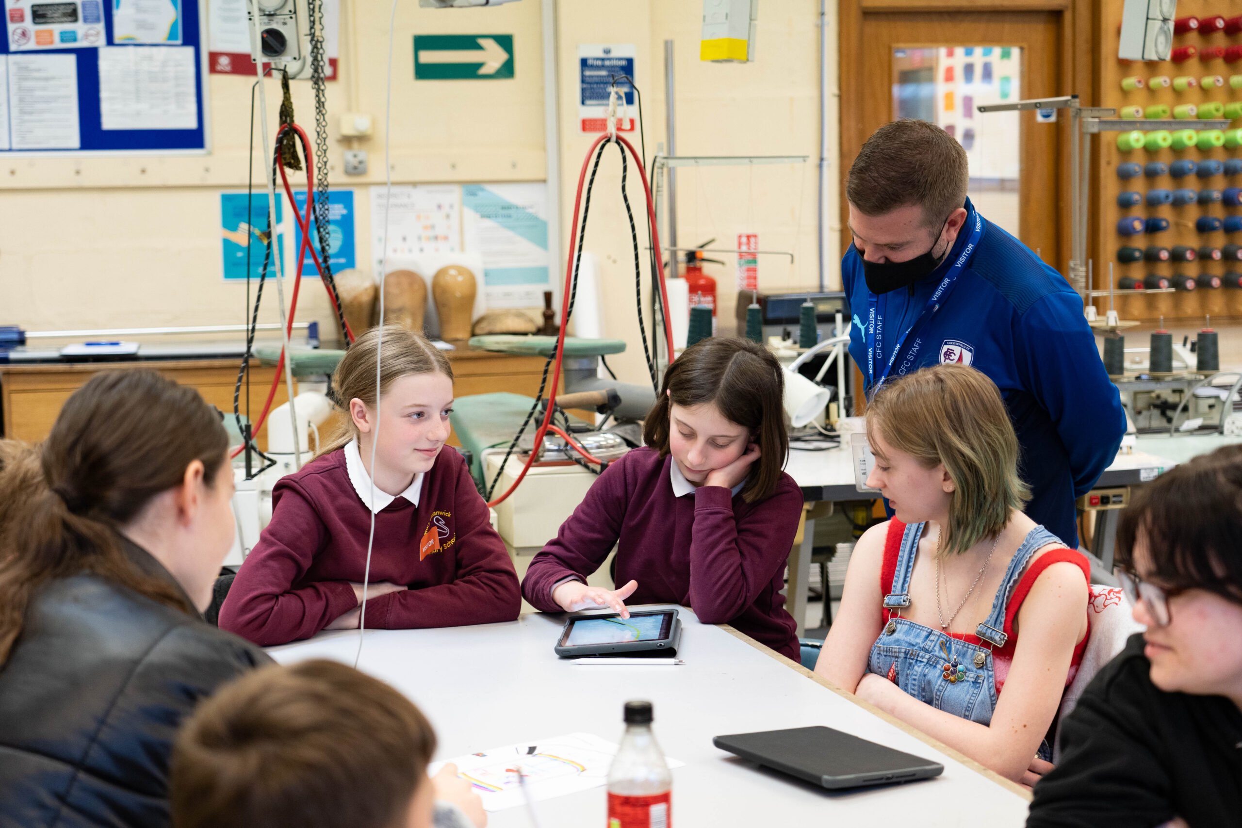 education lead talking to the students 