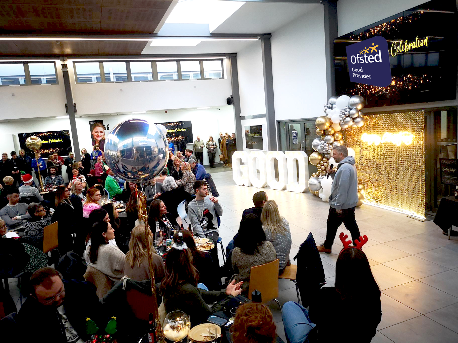 ofsted good rating celebrations at chesterfield college